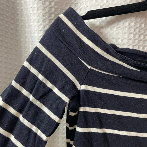 LOFT Striped Off The Shoulder Knit Top - Picture 3 of 5